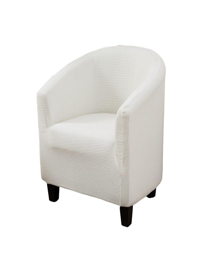 NILUOH Club Chair Slipcover Jacquard Tub Chair Cover Stretch Armchair Covers Sofa Cover Furniture Protector for Living Room (Jacquard Off-White) - Image 1